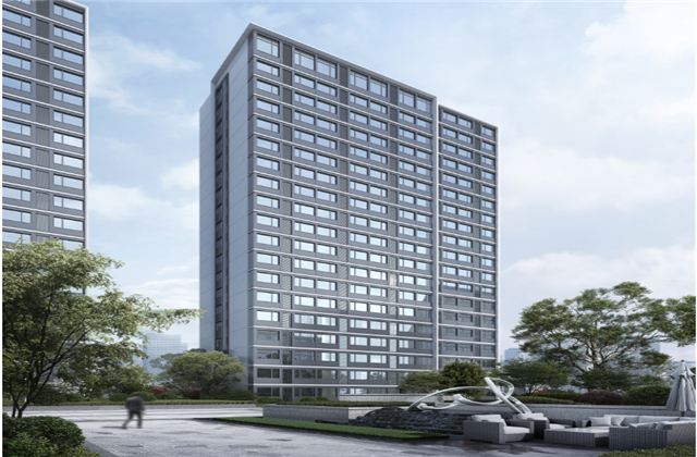 杭州市首座近零能耗住宅建筑临安1277星际电子游戏宸锦学府主体结顶